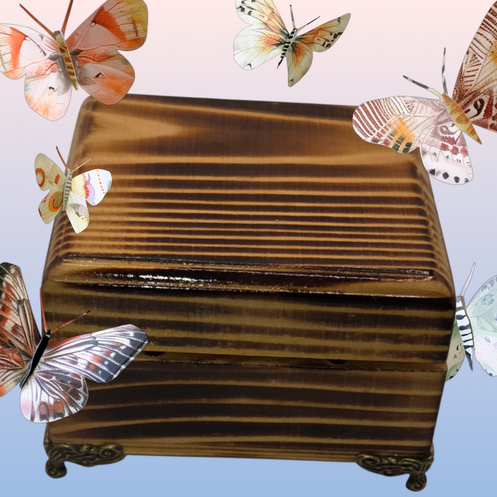 Charred Wood Music Box