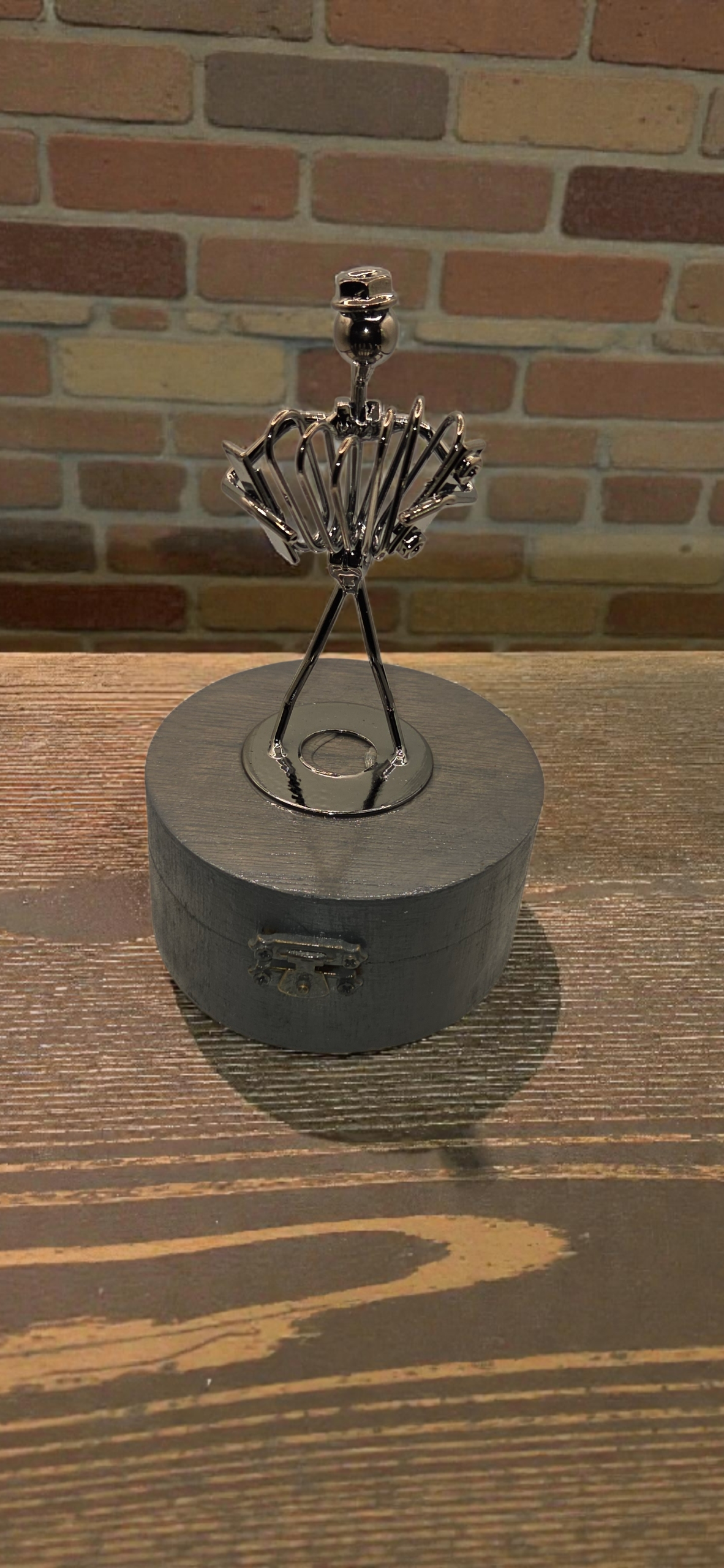 Rotating Accordion Playing Man Music Box