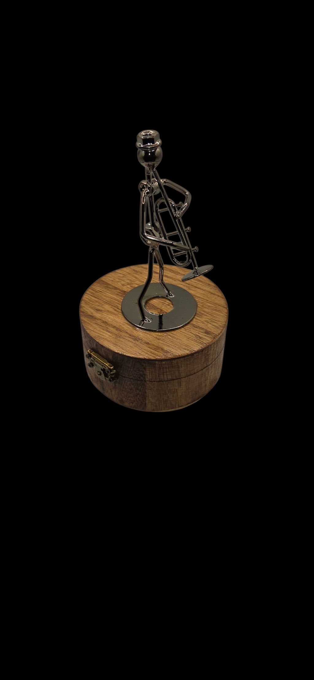 Rotating Trumpet Player Music Box