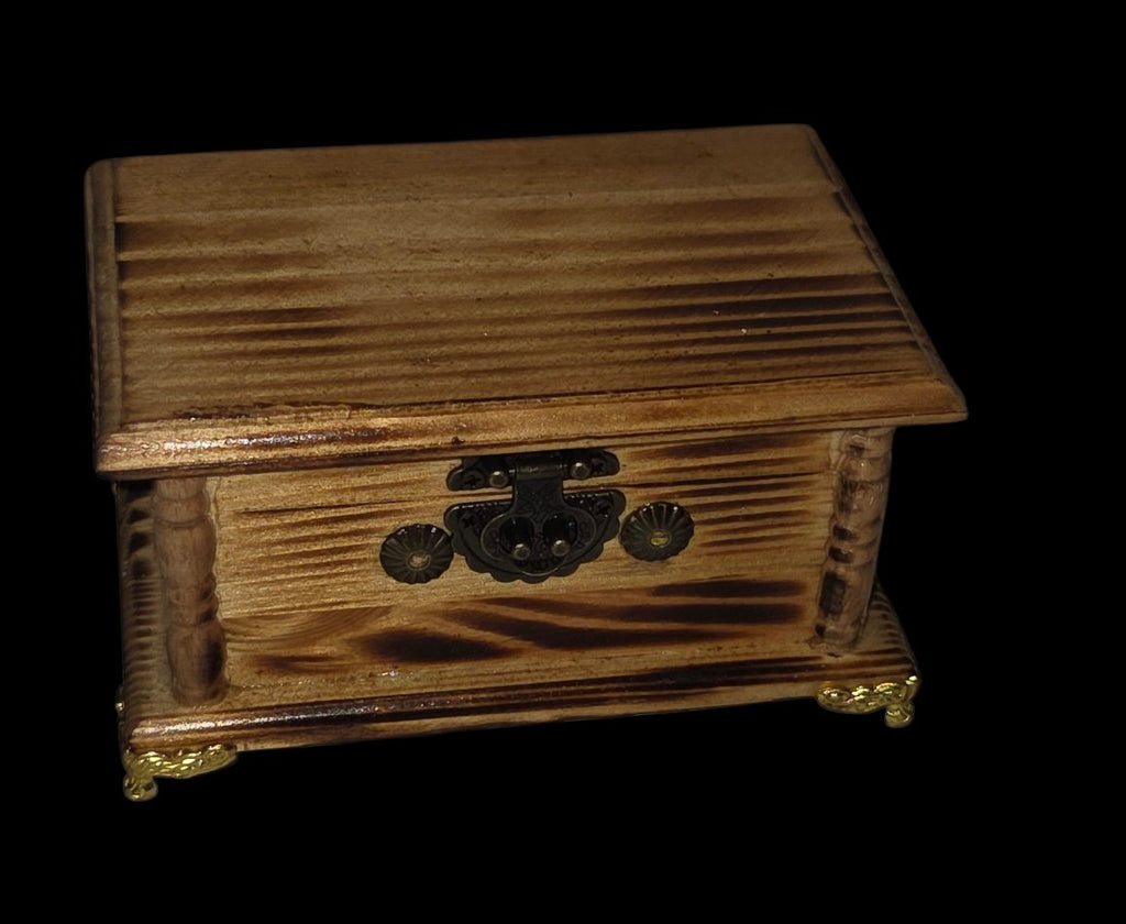 Burnt Wood Accent Music Box
