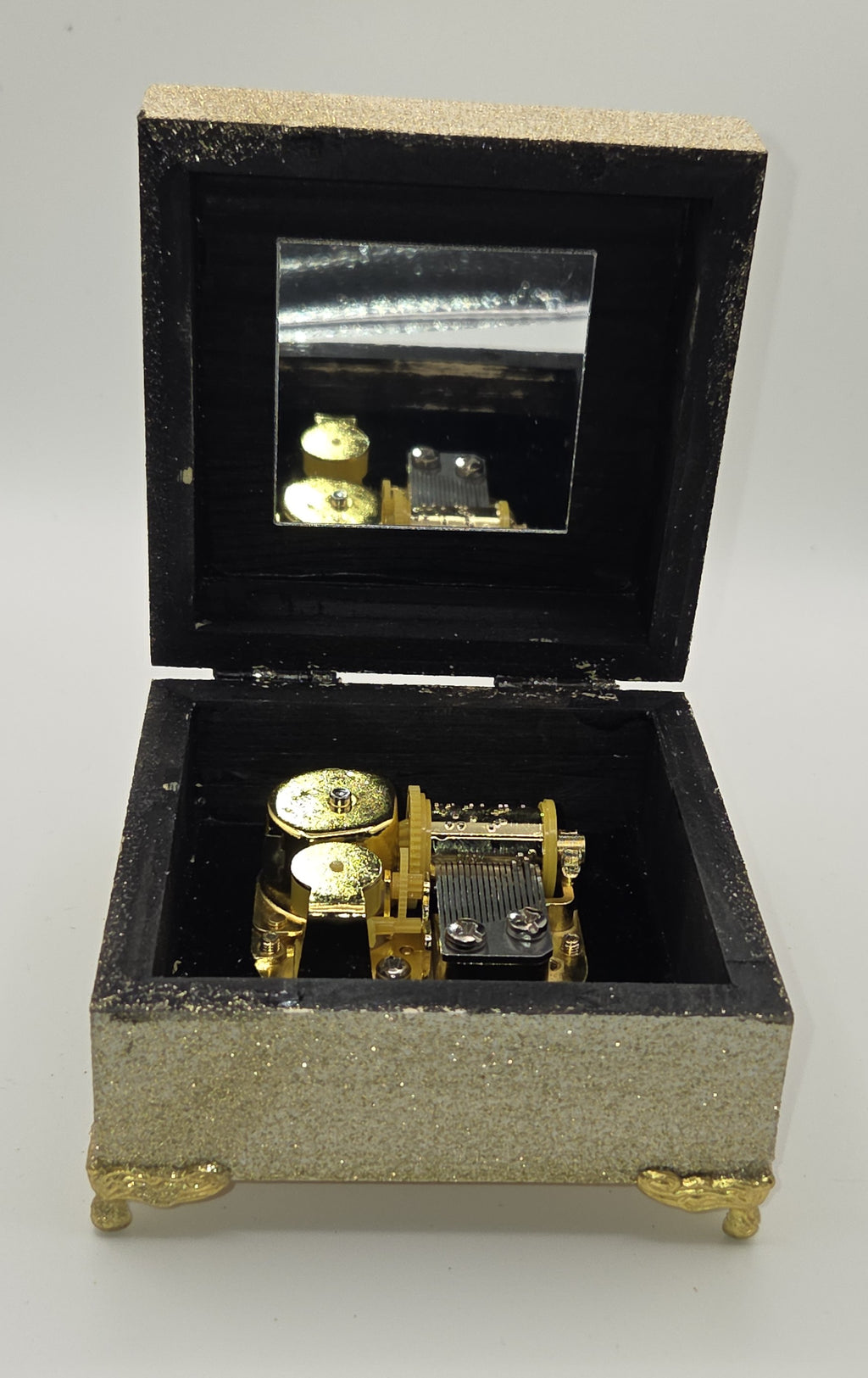 Golden Glitter Music Box