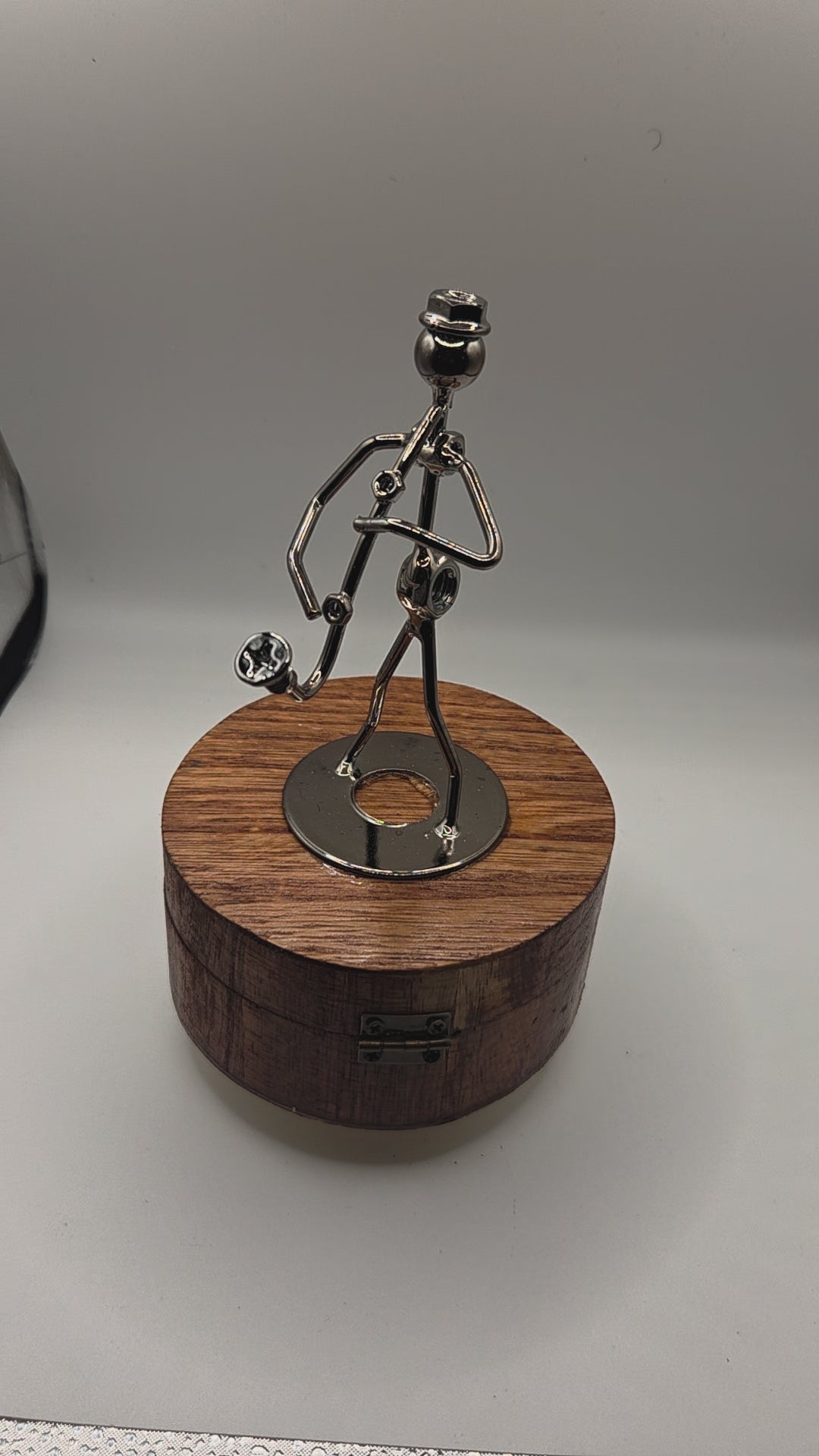 Rotating Saxophone Playing Man Music Box