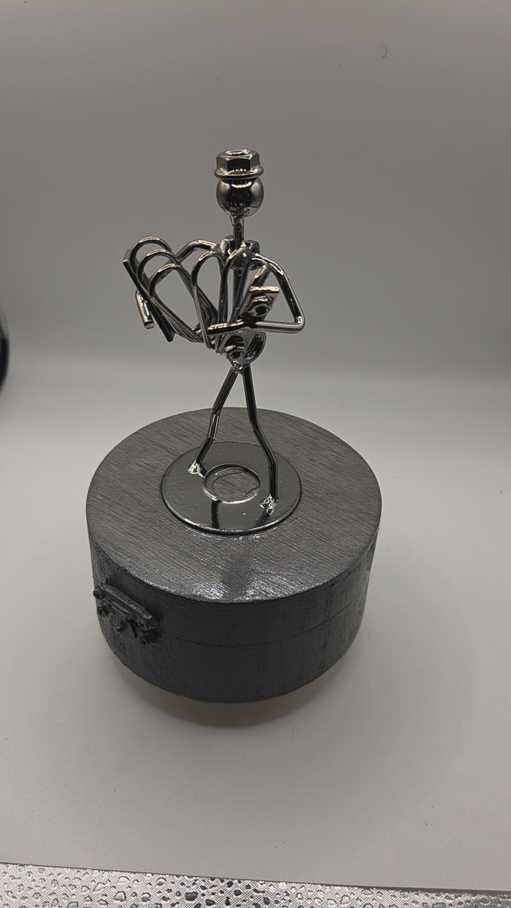 Rotating Accordion Playing Man Music Box