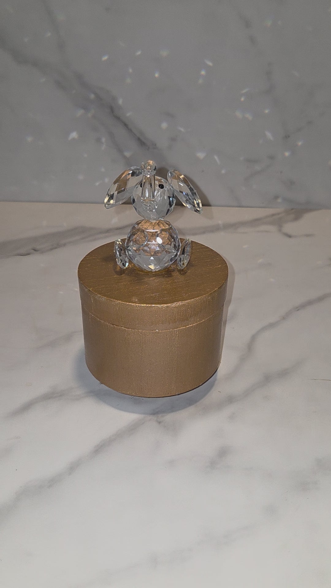 Rotating Glass Elephant